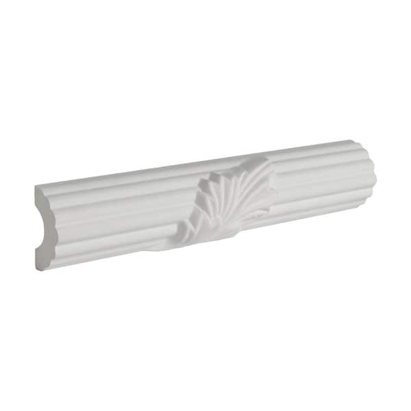 1-1/8 in. x 1-3/4 in. x 6 in. Polyurethane Long Acanthus Panel Moulding Sample