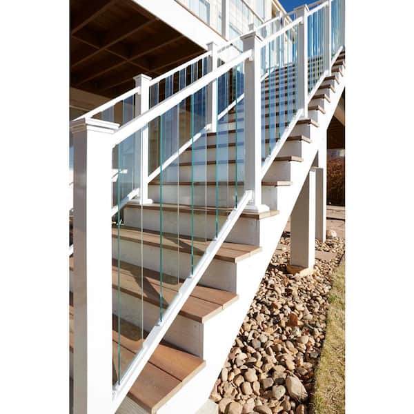 Pure View 40 in. W x 4 in. H Clear Glass Railing Balusters (Box of 5)