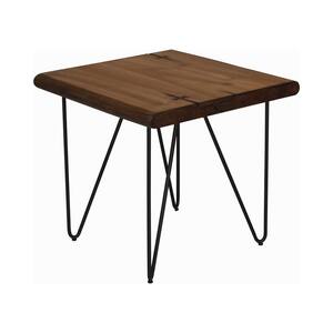 Montgomery Natural Honey End Table with Hairpin Legs