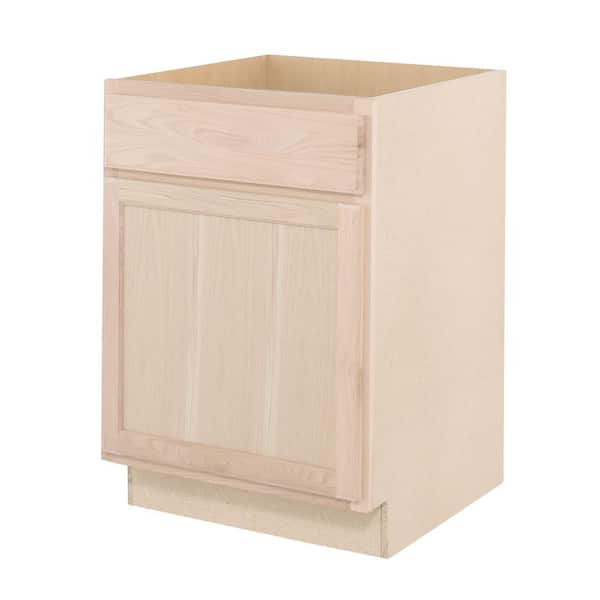 Unbranded Assembled 24x34.5x24 in. Base Kitchen Cabinet in Unfinished Oak