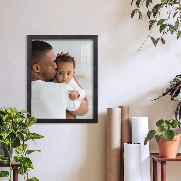 Grooved 11 in. x 14 in. Black Picture Frame