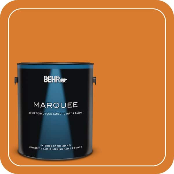 BEHR MARQUEE 1 gal. #270B-7 Bonfire Satin Enamel Exterior Paint & Primer