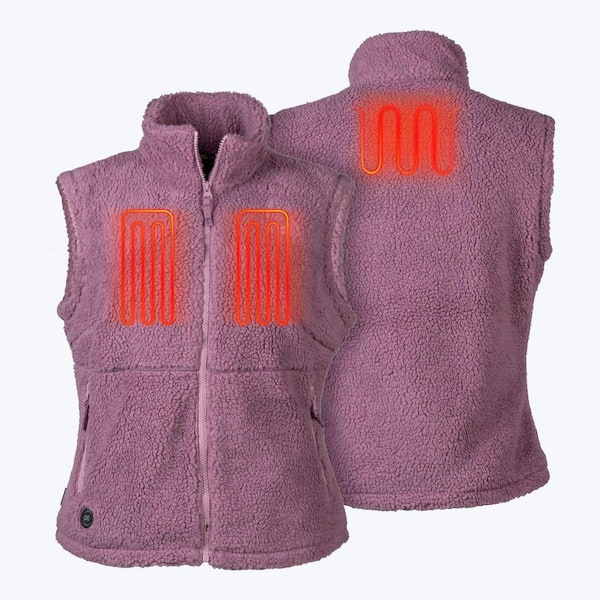 Women's XL Upland Sherpa Heated Vest 7. 4V Purple