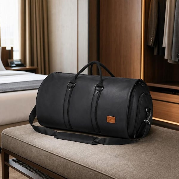 Numhew Black Convertible Travel Garment Bag, Carry on Garment