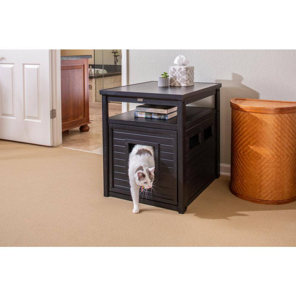 Espresso ECOFLEX Jumbo Litter Box Enclosure End Table