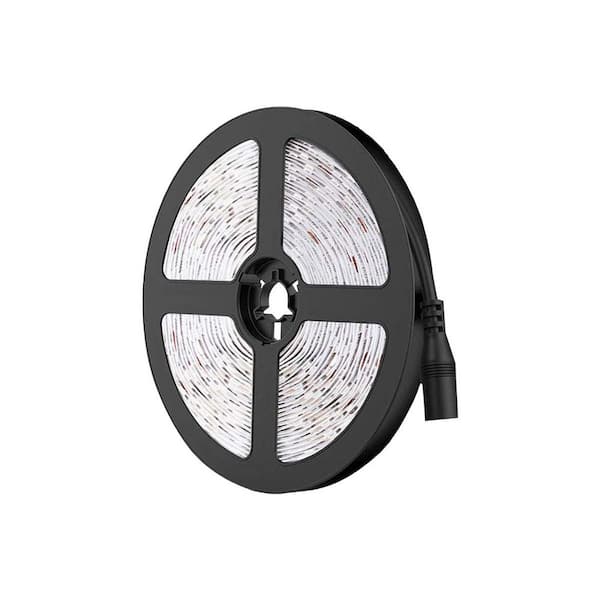 Angel Sar 32.8 ft. Roofing Accessories 3M Adhesive LED Strip Light White, 3000K LED Tape Lights Roof Patch for Home Kitchen