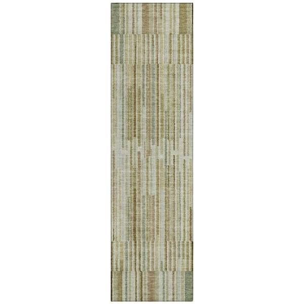 Addison Rugs Chantille Machine Washable Indoor/Outdoor Abstract ACN2102 Khaki 2 ft. 3 in. x 7 ft. 6 in. Runner Rug