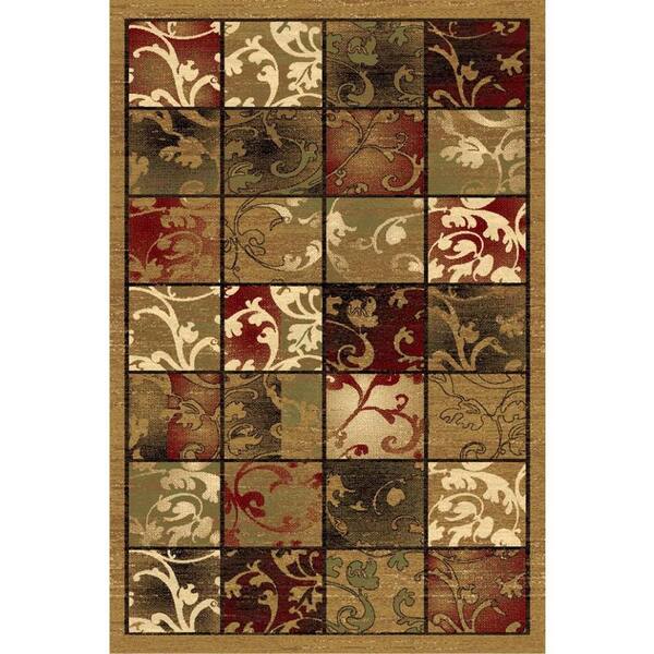 LA Rug Floral design Multi-color Melange Collection 2 ft. x 4 ft. Indoor Accent Rug