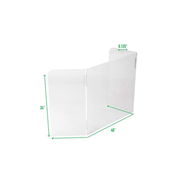 72H x 48W Mobile Acrylic Room Divider - Sneeze GuardEZ