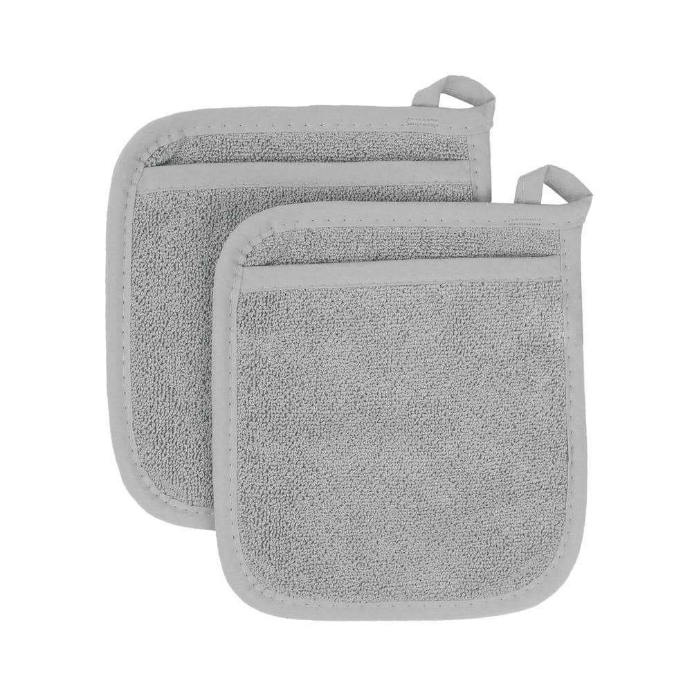 4 Pack Gray Hot Pads, Oven Pot Holders for Farmhouse Kitchen Decor and  Accessories, Heat Resistant, 7 x 8.5 in.