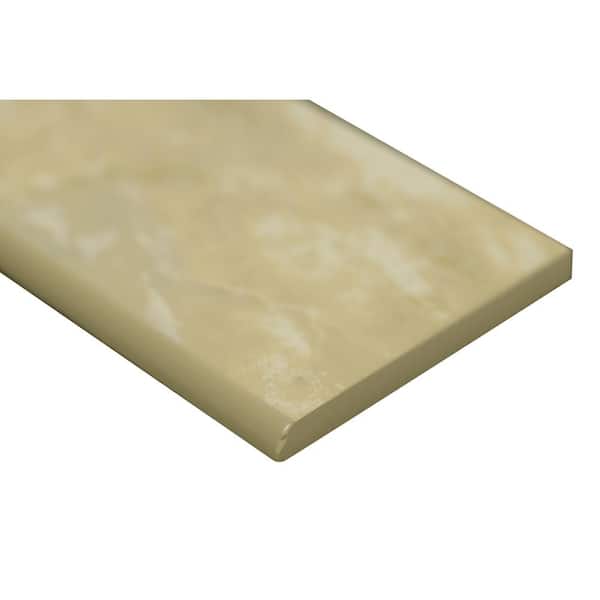 Onyx Sand Bullnose 3 in. x 18 in. Matte Porcelain Tile trim (45 lin. ft./Case)