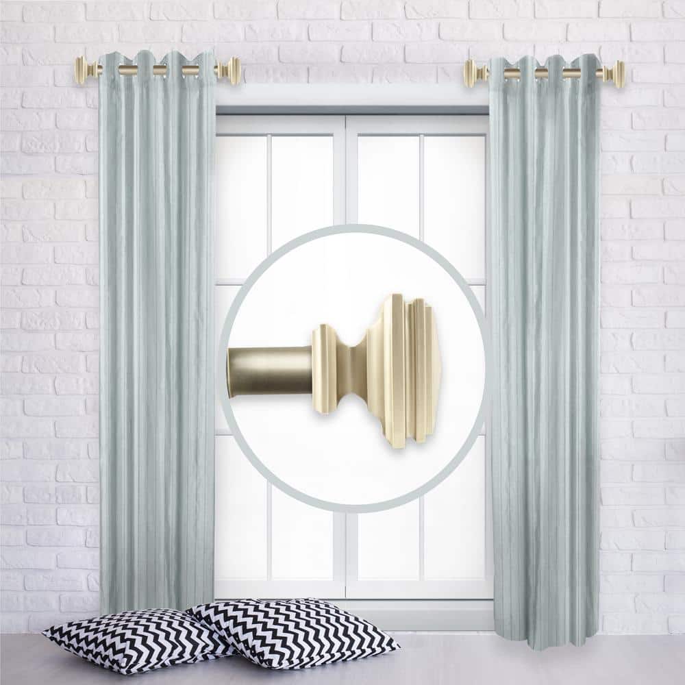 Rod Desyne Bedpost 12 in. - 20 in. L Adjustable 1 in. Dia Single Side  Window Curtain Rod in Light Gold (Set of 2) SIDE100-36-3 - The Home Depot