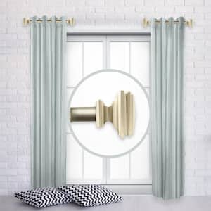 Bedpost 12 in. - 20 in. L Adjustable 1 in. Dia Single Side Window Curtain Rod in Light Gold (Set of 2)