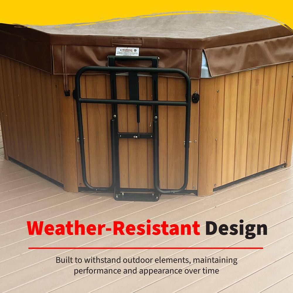 Black Aluminum Spa Cover Lift with Gas Spring