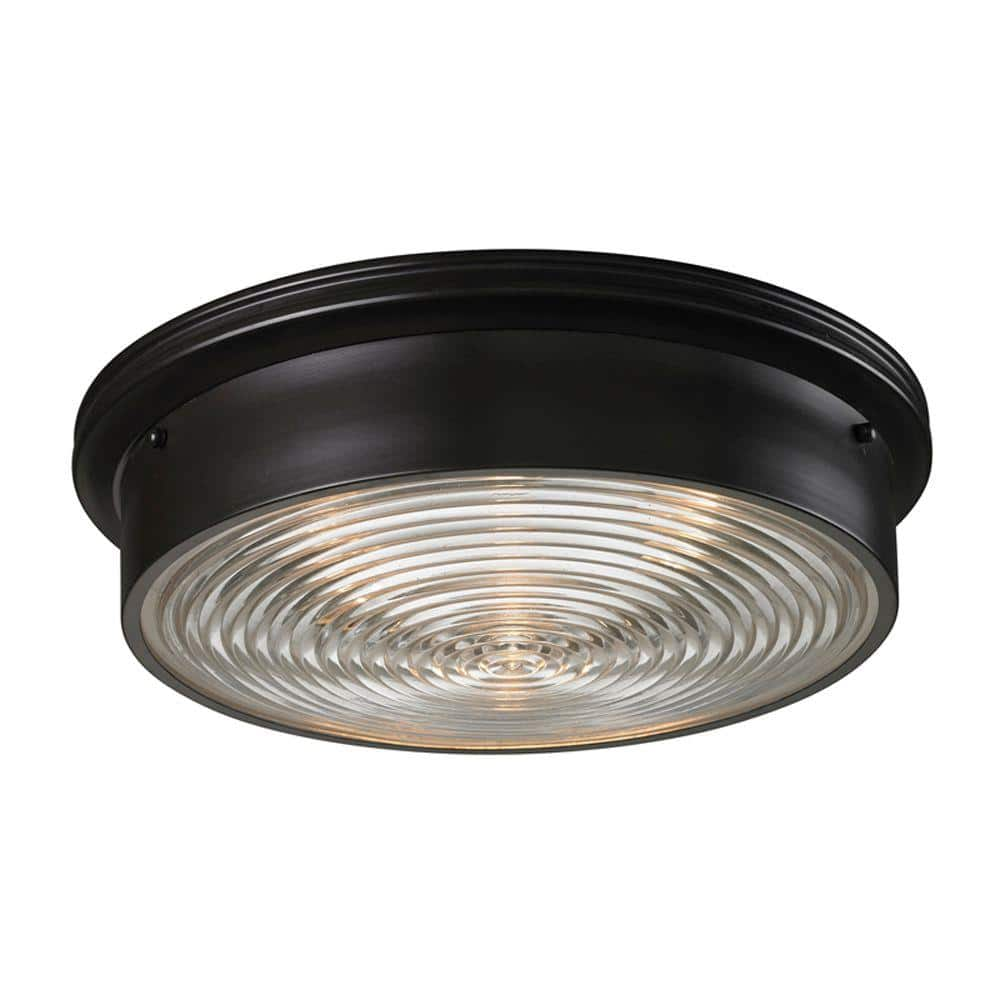 3-Light Oiled Bronze Ceiling Flush Mount -  Titan Lighting, TN-7780