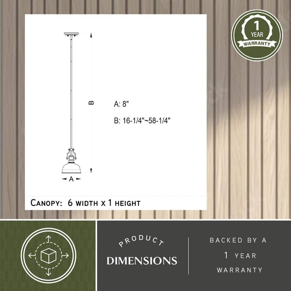 Mini Farmhouse Incandescent Glass Pendant in Oil Rubbed Bronze