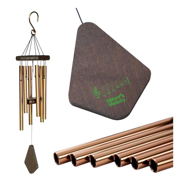 Premiere Grande Tunes Wind Chimes 24 in. Outdoor Windchime with 6-Tubes Tuned to E Pentatonic Scale - Bronze