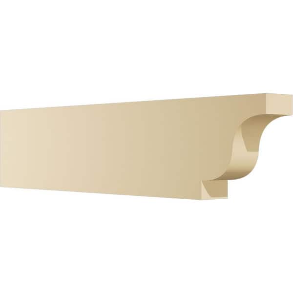 Ekena Millwork Standard Newport 3 in. W x 8 in. H x 36 in. D Signature Urethane Rafter Tail Outlooker