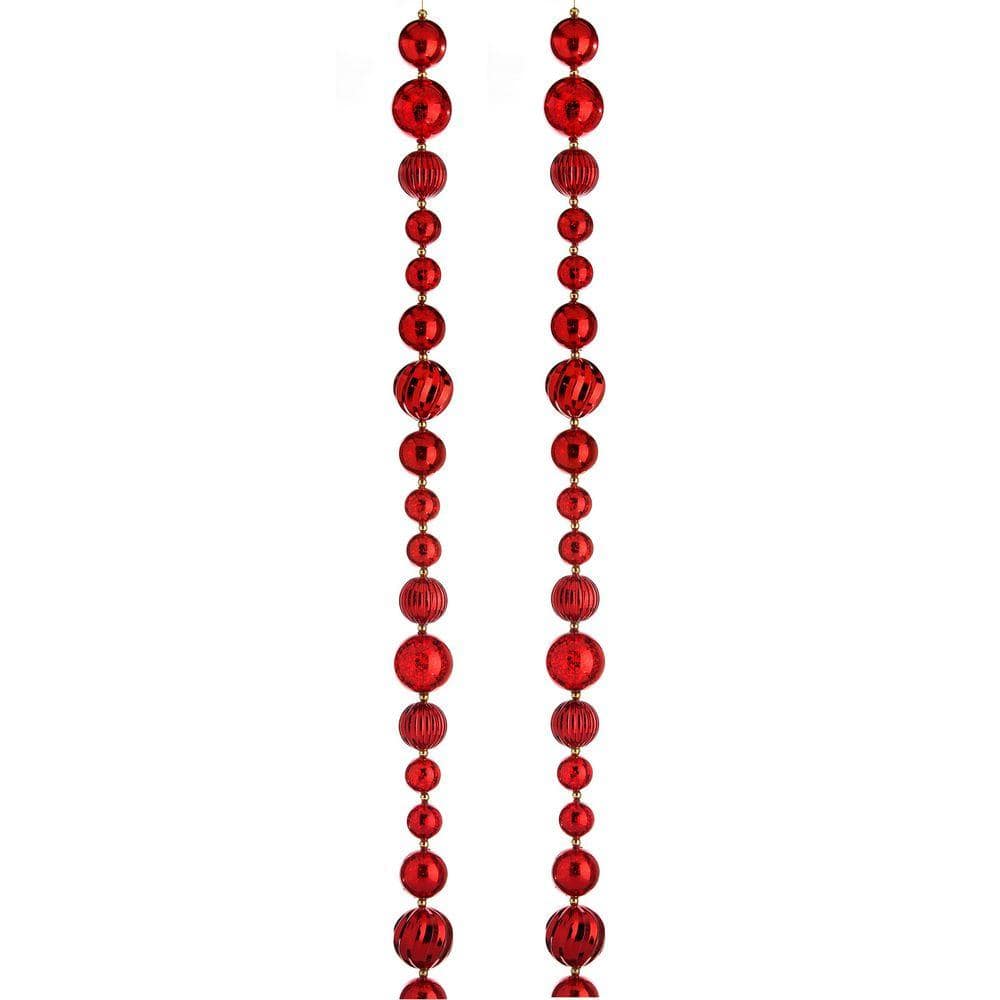 5 ft. Red Artificial Shatterproof Plastic Ball Ornament Garland price history on PriceWatchPro
