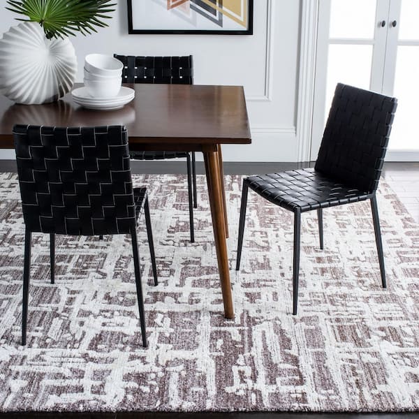 Soho 8 ft. x 10 ft. Brown/Ivory Distressed Abstract Area Rug