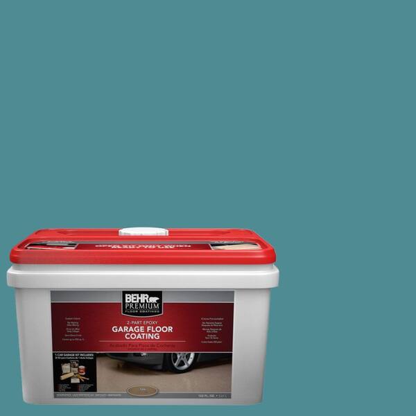 BEHR Premium 1-gal. #PFC-49 Heritage Teal 2-Part Epoxy Garage Floor Coating Kit