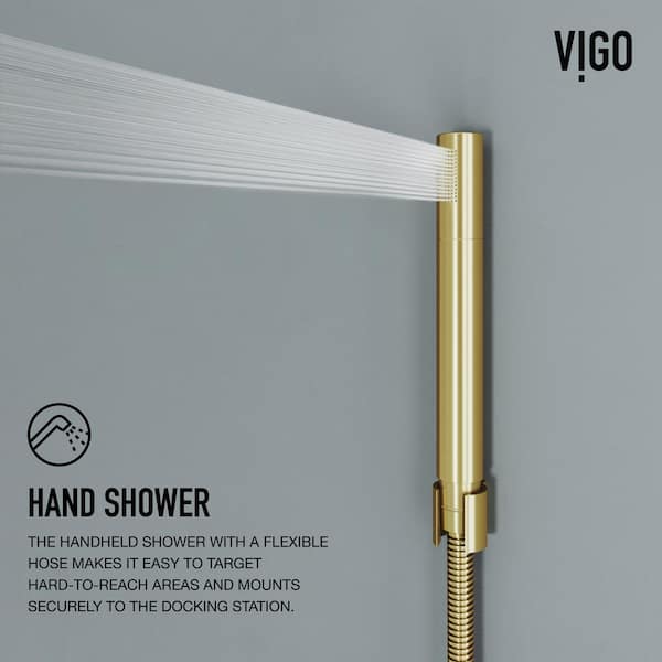 VIGO Orchid 39 in. H x 4 in. W 2-Jet Shower Panel System with