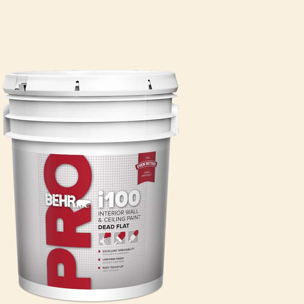 BEHR PRO 5 gal. 350E1 Moonlight White Dead Flat Interior Paint