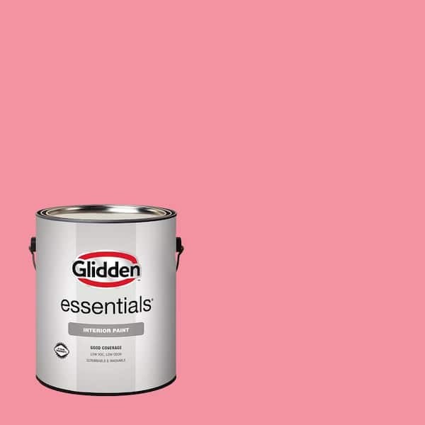 Glidden Essentials 1 gal. Pink Punch PPG1184-4 Flat Interior Paint