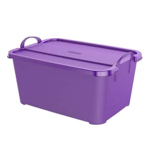 Stackable Closet Organization Storage Box Container, 55 Qt (4 Pack)