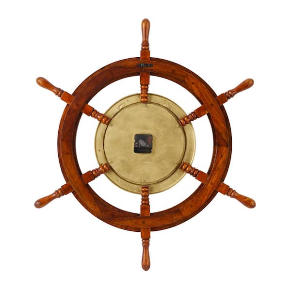 Vintage Large Wood Ship's Wheel Wall Clock Vintage Anchor & Ship's Wheel  Clock Vintage Maritime Clock Vintage Nautical Clock Vintage Coastal -   Hong Kong