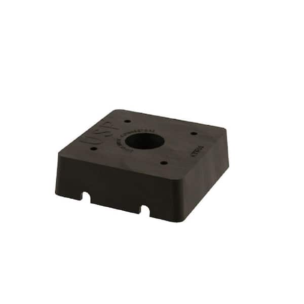 Unbranded 4 in. x 4 in. Black Plastic Post Base