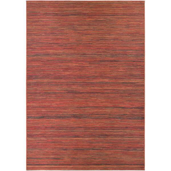 Couristan Cape Hinsdale Crimson-Multi 4 ft. x 6 ft. Indoor/Outdoor Area Rug