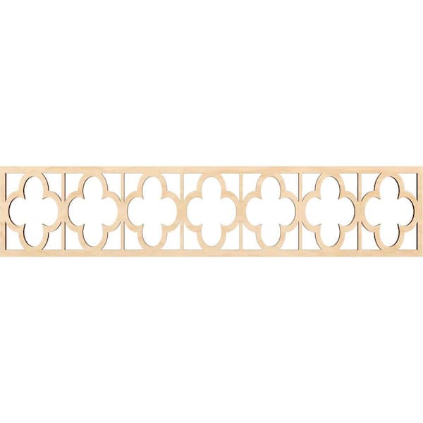 Ekena Millwork Woodall Fretwork 0.375 in. D x 46.75 in. W x 10 in. L Birch Wood Panel Moulding