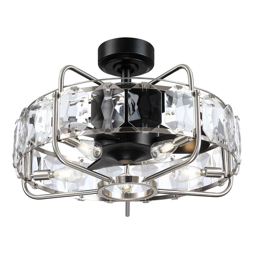 matrix decor 22.8 in. Indoor Matte Black Caged Ceiling Fan with Remote Control MDF8237110V