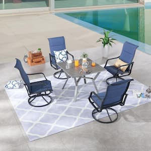 5-Piece Metal Rectangular Outdoor Dining Set