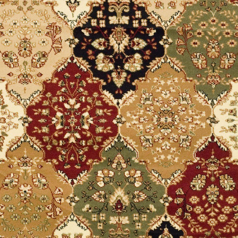 Lyndhurst 6' x 6' Square Multi/Black Synthetic Area Rug