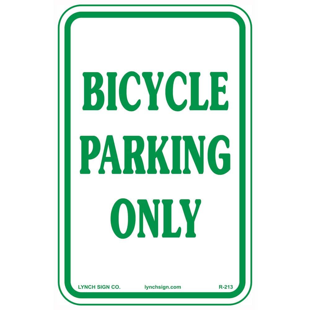 10 in. x 14 in. Bicycle Parking Sign Printed on More Durable, Thicker, Long