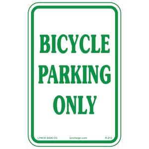 10 in. x 14 in. Bicycle Parking Sign Printed on More Durable, Thicker, Longer Lasting Styrene Plastic