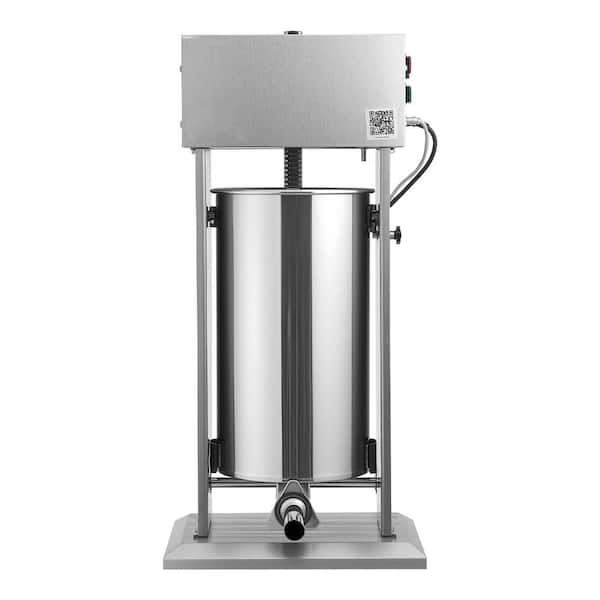Electric Sausage Stuffer, 55 LBS. / 25 L, Stepless Speed Control and Foot Pedal, Stainless Steel Filler with 5 Tubes