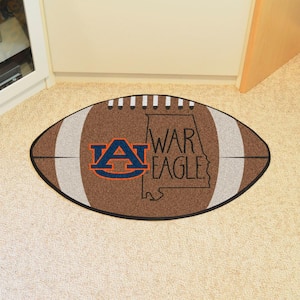 Auburn Tigers Brown 1.5 ft. x 2.5 ft. Southern Style Football Area Rug