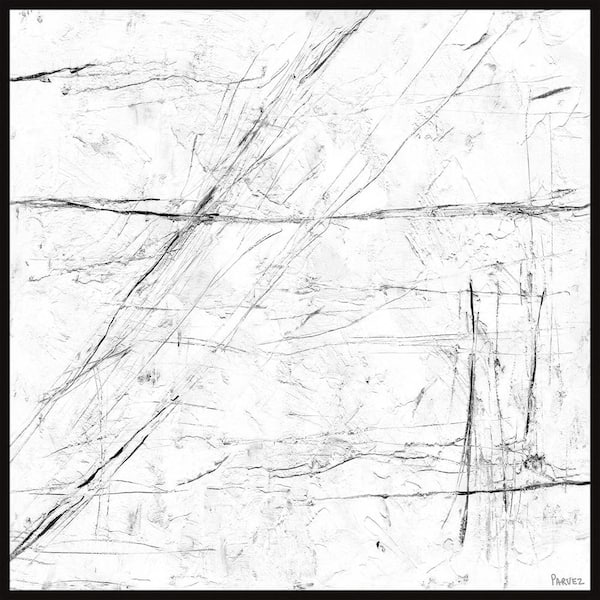 Unbranded "Total Chaos" by Parvez Taj Floater Framed Canvas Abstract Art Print 48 in. x 48 in.