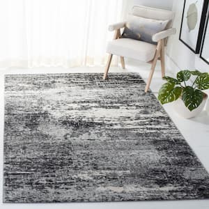 Evoke Ivory/Dark Gray Doormat 3 ft. x 3 ft. Solid Square Area Rug