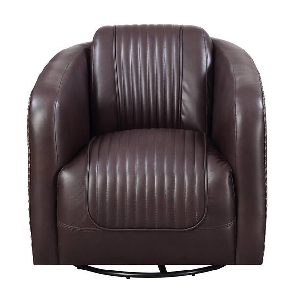 Unbranded Lex Chocolate Swivel Accent Chair