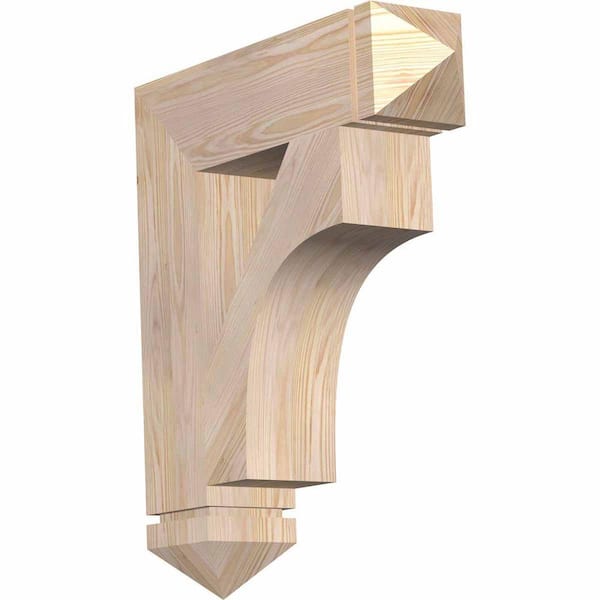 Ekena Millwork 5.5 in. x 28 in. x 24 in. Douglas Fir Westlake Arts and Crafts Smooth Bracket