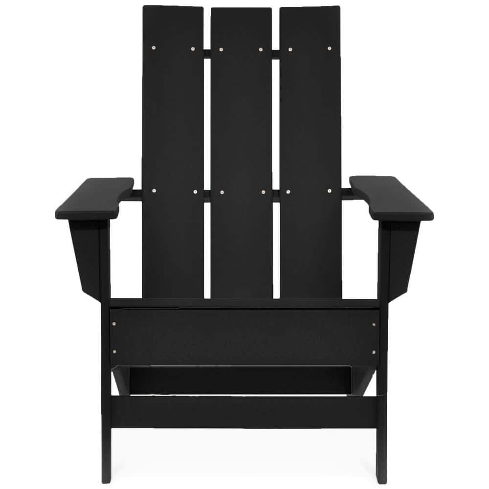 DUROGREEN Aria Black Recycled Plastic Modern Adirondack Chair AAC3529BL   Durogreen Plastic Adirondack Chairs Aac3529bl 64 1000 