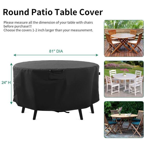 Outdoor table and chair covers round hot sale