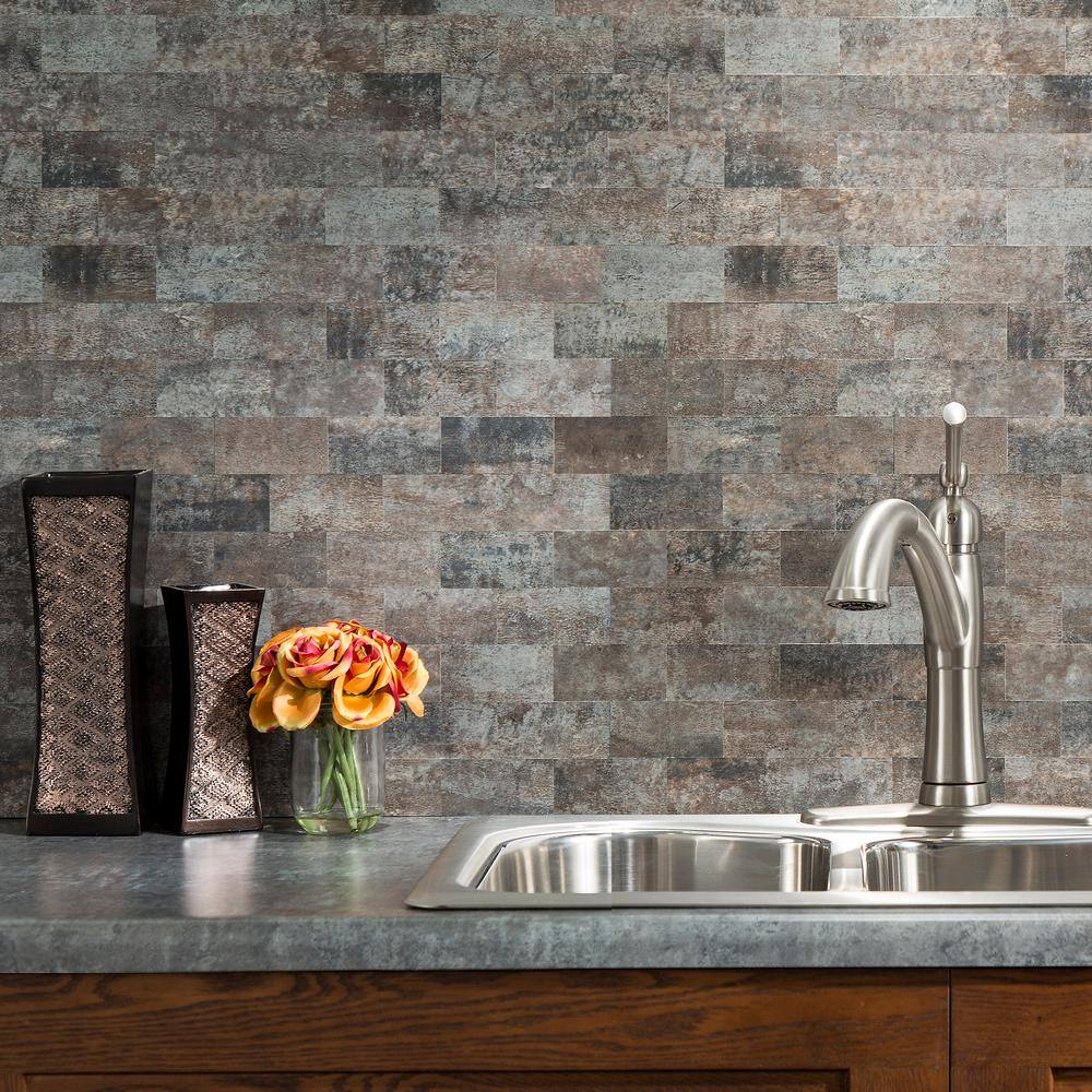 Ancient Cork Peel and Stick Composite Wall Tile