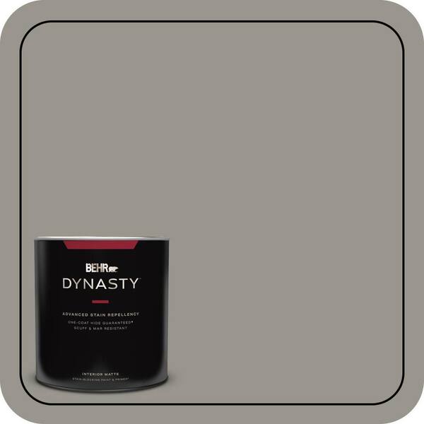 BEHR DYNASTY 1 Qt. #N360-4 Battleship Gray One-Coat Hide Matte Interior Stain-Blocking Paint & Primer
