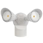 20-Watt White Motion Activated Outdoor Integrated LED Area Light with Dusk to Dawn 5000K Daylight