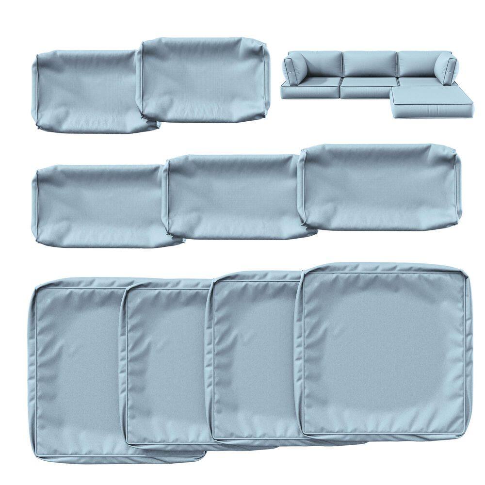 9-Piece 25.6 in. Outdoor Cushion Covers Sky Blue price history on PriceWatchPro